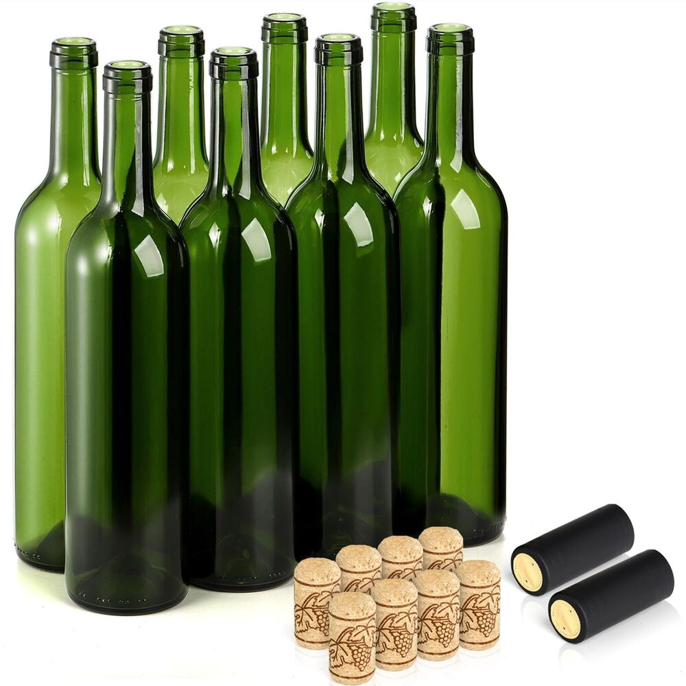 Deayou 8 Pack 750ml Bordeaux Wine Bottles